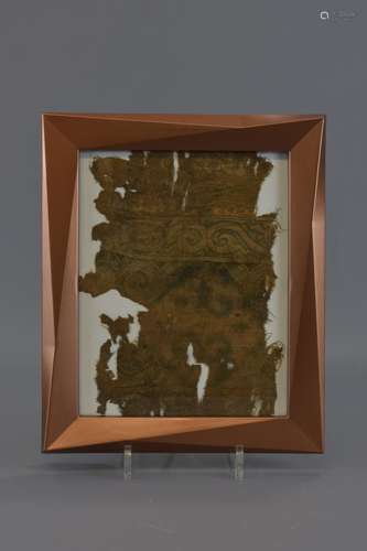 FRAMED ANCIENT SILK TEXTILE