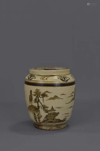 A CHINESE JIN DYNASTY POTTERY JAR