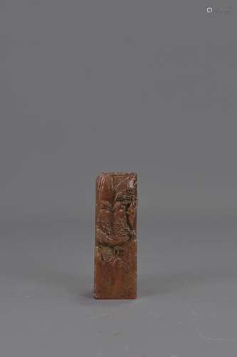 A CHINESE SOAPSTONE SEAL