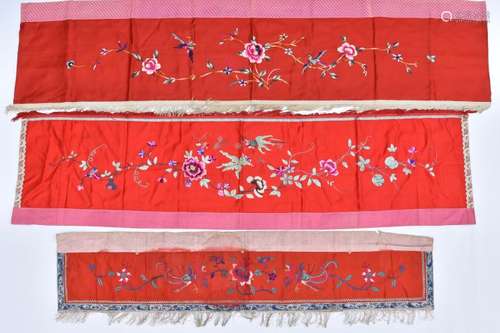 CHINESE 20TH. C SILK WALL HANGINGS