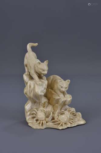 A MEIJI PERIOD JAPANESE IVORY OKIMONO