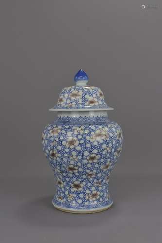 A CHINESE KANGXI PERIOD PORCELAIN JAR