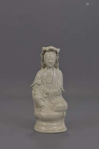 A CHINESE BLANC DE CHINE PORCELAIN GUANYIN