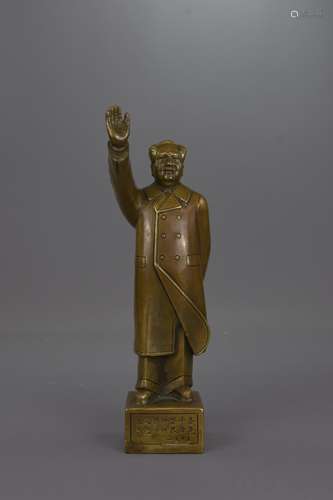 A CHINESE BRONZE MODEL OF MAO ZEDONG