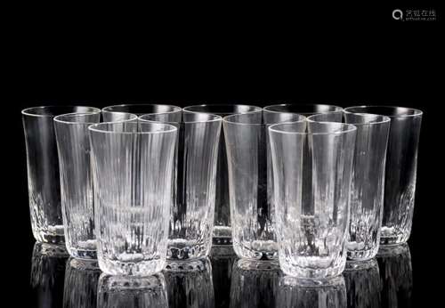 Saint Louis Cristal de France, ensemble de 11 petits verres à eau