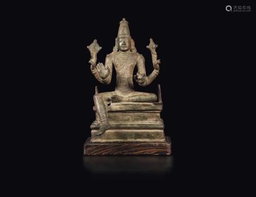 A bronze Parvati figure, Southern India, 14th century