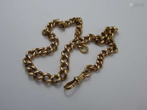 An Antique 9ct Graduated Part Fob Chain, approx 35 cms, approx 37 gms. (tested)