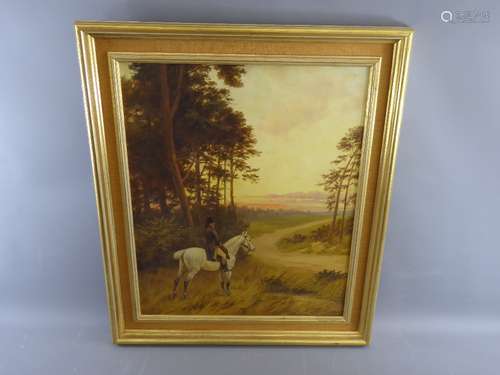 F. Crooke Oil on Canvas, entitled 'Ralph', approx 50 x 60 cms, April 8 1908, signed lower right, framed.