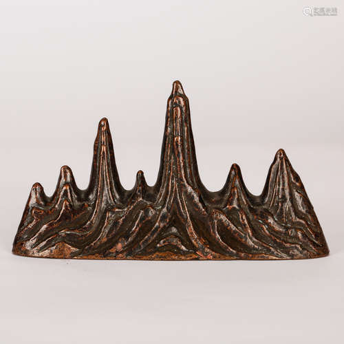 CHINESE WOOD CARVED BRUSH REST