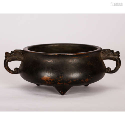 CHINESE BRONZE TRIPOD CENSER