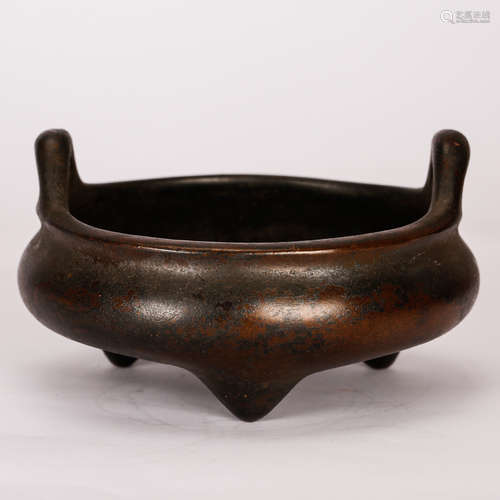 CHINESE BRONZE TRIPOD CENSER