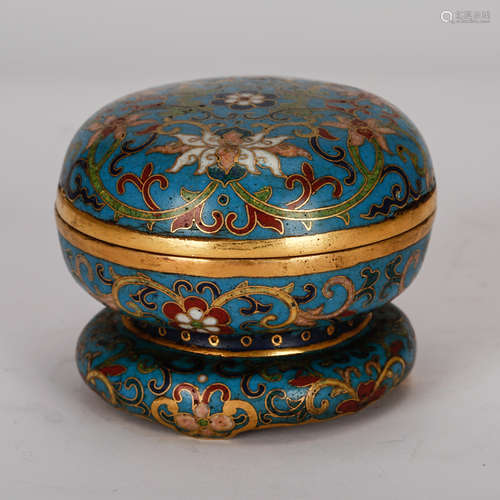 CHINESE CLOISONNE COVER BOX