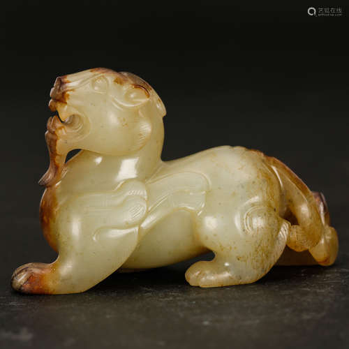 CHINESE JADE CARVED BEAST