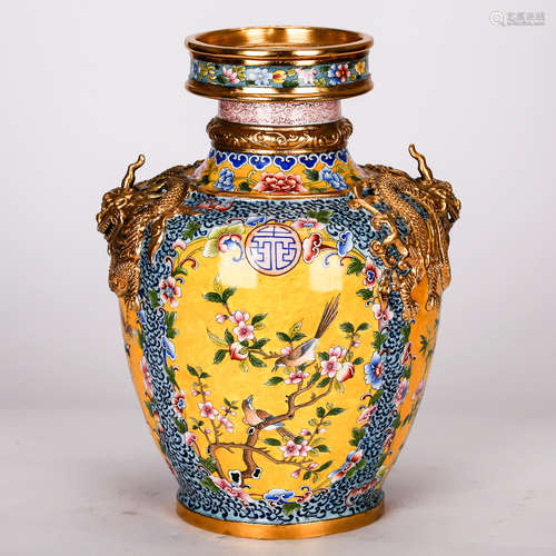 CHINESE CLOISONNE ENAMEL JAR