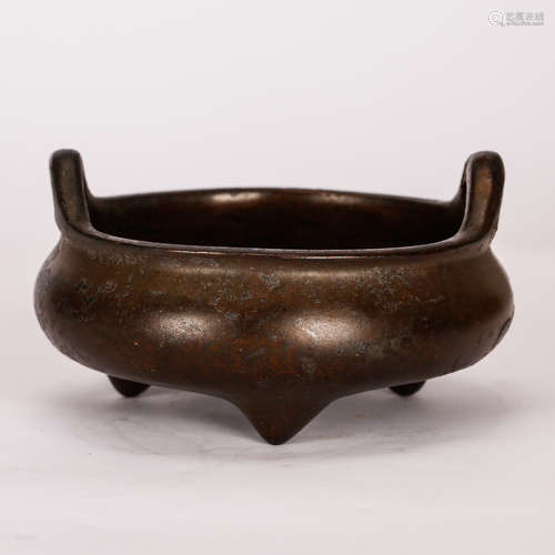 CHINESE BRONZE TRIPOD CENSER