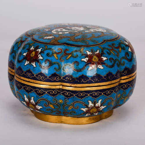 CHINESE CLOISONNE COVER BOX