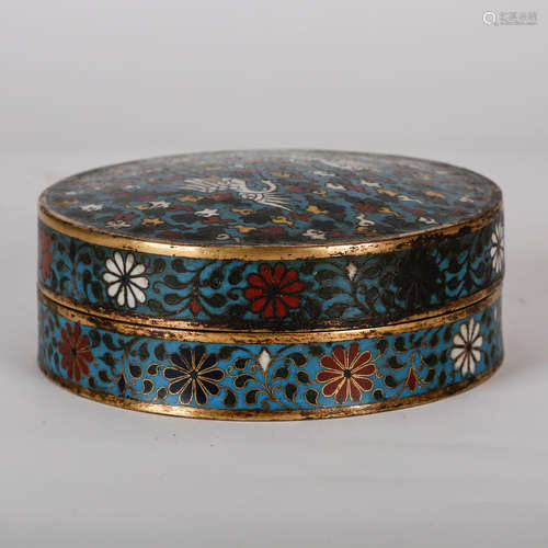 CHINESE CLOISONNE COVER BOX