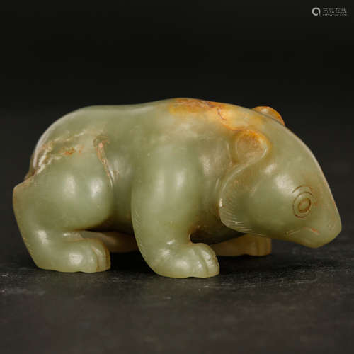 CHINESE JADE CARVED BEAR