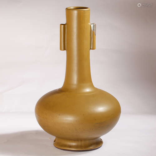 CHINESE TEA DUST GLAZED VASE