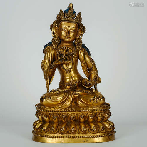 CHINESE GILT BRONZE TARA