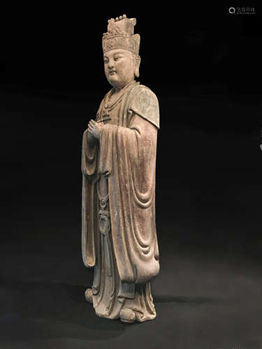 CHINESE LARGE WOOD FIGURE