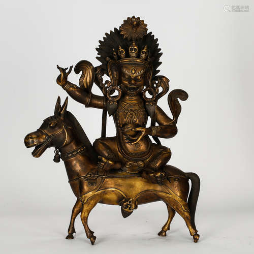 CHINESE GILT BRONZE FIGURE