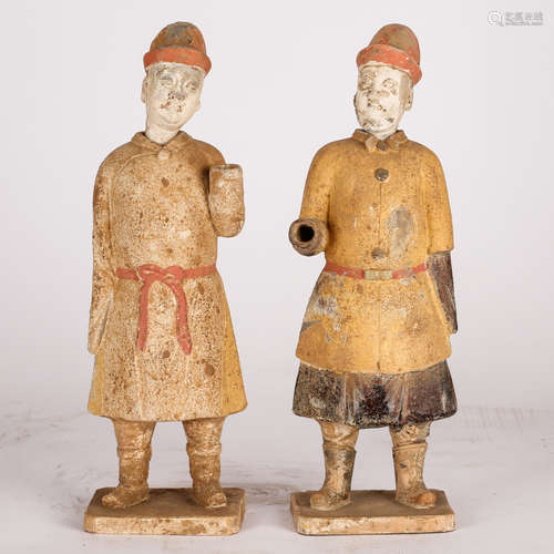 CHINESE CERAMIC FIGURE, PAIR