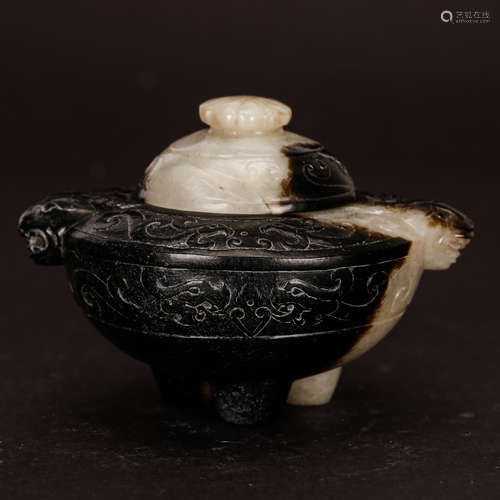 CHINESE JADE COVER CENSER