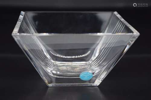 TIFFANY & CO. CRYSTAL SQUARE NUT OR CANDY DISH