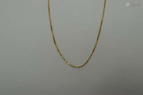 18K GOLD NOVA ITALIAN BOX CHAIN LINK NECKLACE