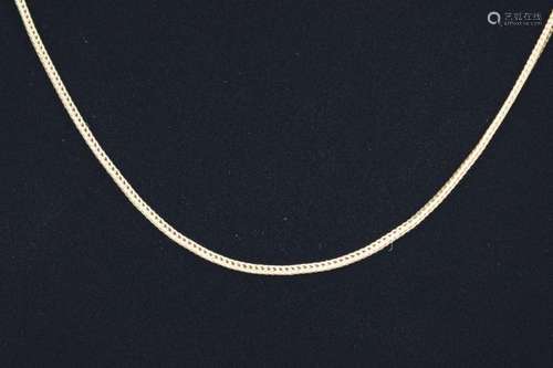 14K ITALY GOLD WHEAT CHAIN NECKLACE 17