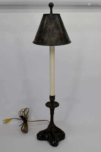 MAITLAND-SMITH TALON CLAW CANDLESTICK BRONZE LAMP