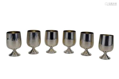 6 STERLING SILVER CARTIER B&M CORDIAL MINI GOBLET