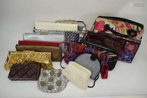 16 PURSES EVENING HANDBAG CLUTCH MINAUDIERE LOT