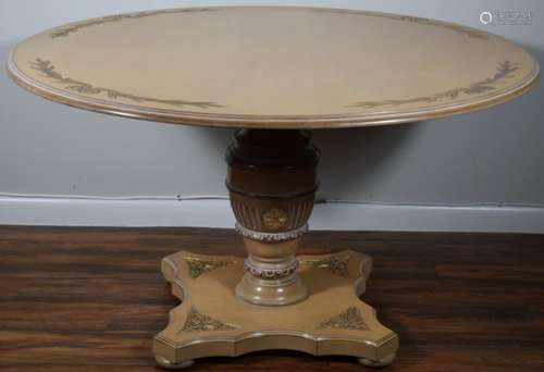 VINTAGE LARGE ROUND WOODEN TABLE