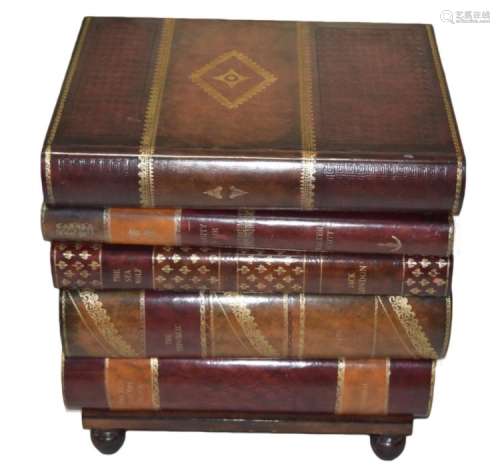 MAITLAND-SMITH FIGURAL STACKED BOOK END TABLE