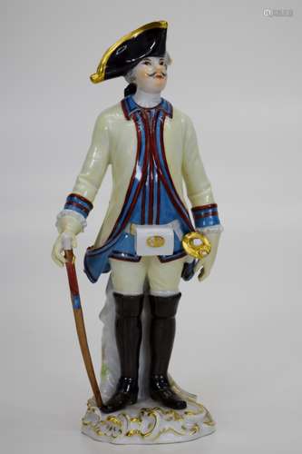 MEISSEN PORCELAIN SOLDIER W WALKING STICK 2665