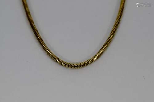 14K GOLD BALESTRA ITALY SNAKE CHAIN NECKLACE