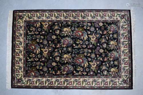 HAND WOVEN ORIENTAL FLORAL RUG 4X6