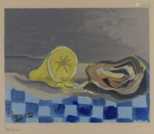 GEORGES BRAQUE STILL LIFE OYSTER LEMON LITHOGRAPH