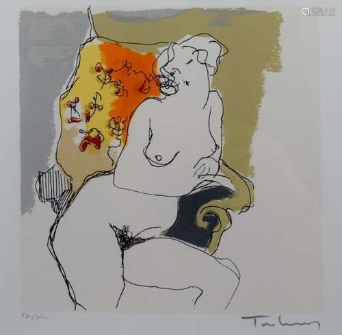 ITZCHAK TARKAY NUDE PAINTING SERIGRAPH 52/300