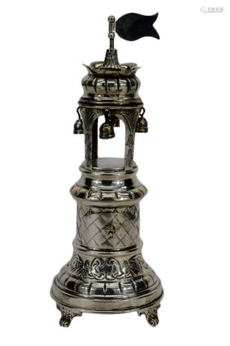 925 STERLING SILVER JUDAICA SPICE TOWER