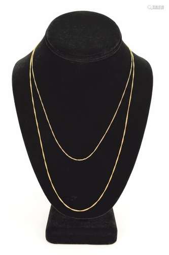 14K GOLD DOUBLE CHAIN NECKLACE