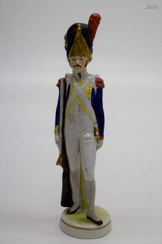 CAPODIMONTE ITALIAN PORCELAIN SOLDIER GUARD FIGURE