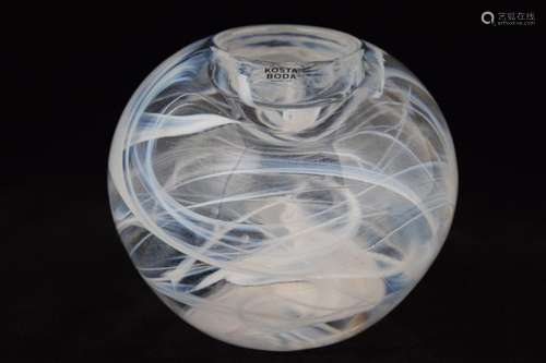 KOSTA BODA CRYSTAL COOL MOONS VOTIVE CANDLE HOLDER