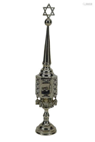 ENGLISH 925 STERLING SILVER JUDAICA SPICE TOWER 2