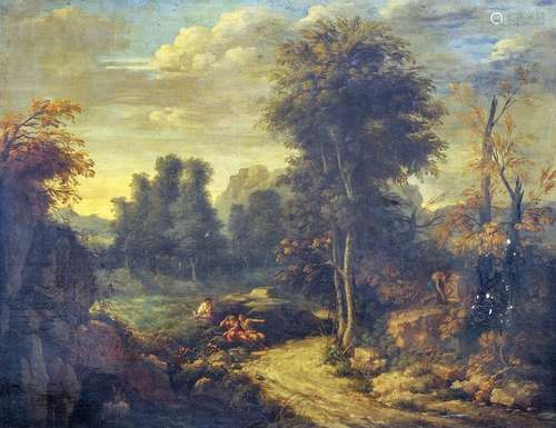 GASPARD DUGHET (1615-1675), ATTRIBUE Scène mythologique dans un parc