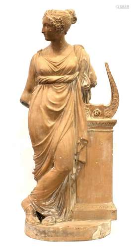 SAPHO ET SA LYRE, ITALIE 19ème SIECLE