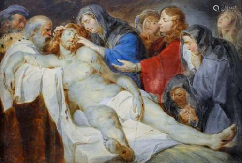 ECOLE FLAMANDE DU 18ème SIECLE PETER PAUL RUBENS (1557-1640), SUIVEUR Lamentations sur le corps du Christ