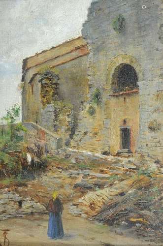 TELEMACO SIGNORINI (1835-1901) Ruines au portique